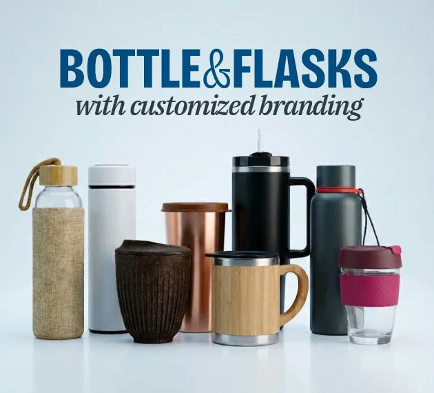 bottles mug for employees with logo